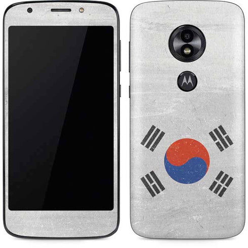 South Korean Flag Distressed Moto E5 Play Skin
